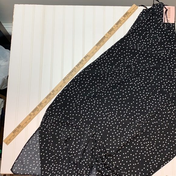 Missguided black polka dot, drape front dress NWT - Picture 13 of 16